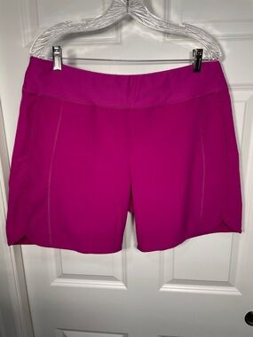 Title Nine Wahine Swim Shorts Size Large Magenta Drawstring Pockets